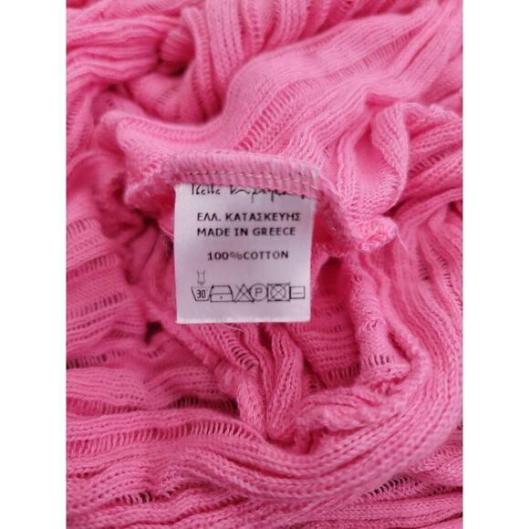 Ioanna Kourbela OS Archetypes Wrap Cardigan Lagenlook Pink Top Cotton Basics - Picture 9 of 9